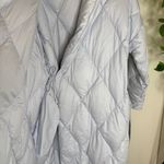 Cuddledown Light Blue Down Robe Goose Filled Combed Cotton Sateen size M Medium Photo 7