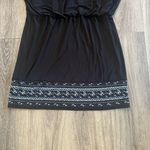 White House | Black Market Black Dress Blouson Split Sleeve with Embellished Trim Photo 9