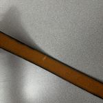 Fossil Womens Leather Belt Small Brown Silver Buckle Distressed Preppy 1.5" Photo 5