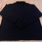 Tweeds navy 100% cotton minimalist contemporary casual turtleneck top, size XL Blue Photo 9