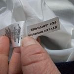 Jessica Howard Navy & White Stripe Crochet Trim Sleeveless Shift Dress Size 12 Photo 6