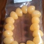Lab Created Light Amber Nuggets Stretch Bracelet Photo 12