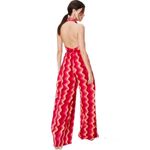 Nasty Gal  Wave Print Halter Neck Wide Leg Jumpsuit Size 8 New With Tags Photo 2