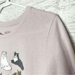 Mighty fine Cats Short Sleeve T-Shirt - Light Pink Size Large Photo 2