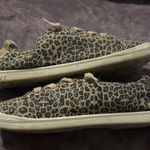 Roxy Leopard Print Canvas Sneakers Lace Up Casual Shoes Comfortable Photo 0