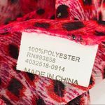 None Sheer Animal Print Scarf, Pink, Black, White, Gold Photo 2