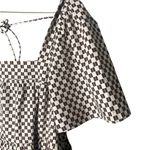 Abercrombie & Fitch Abercrombie Women’s Medium Brown Checkered Trapeze Mini Dress New NWT Photo 6