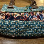 Fossil  Key-per Floral Patterned Tote with Brown Handles, Key Charm Photo 1