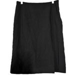 Armani Collezioni  Pencil Skirt Front Side Slit Straight 100% Wool Brown 6 Photo 0