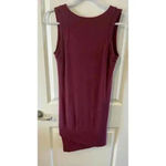 Krisa NEW Women's V-Neck Sleeveless Layered Wrap A-Line Mini Dress Wine Size XS Photo 4