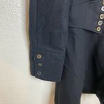 Betsey Johnson  Black Coat Corset Style Peplum Wool Blend Peacoat Size 10 Photo 2