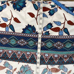 Staccato  Blue and White Relaxed Open Front Blouse Photo 3