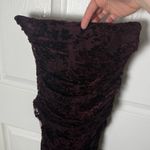 House Of CB Isadora Black Cherry Devore Corset Dress Photo 5