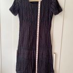 Sundance Black eyelet crochet trim dress size S Photo 8