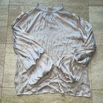 Carmen Marc Valvo  Uptownie Lite Blouse Beige with Bell Sleeves‎ Size L Photo 5