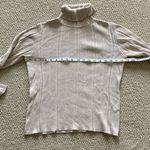 Liz Claiborne Tan Turtleneck Sweater Pullover Shirt Ribbed Soft Stretchy Size M Photo 4