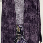 cupio  Women's Floral Purple Long Sleeve Open Front Drape Jacket Size M‎ Photo 0