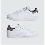 Adidas Originals Stan Smith White Leopard Pink Brown Sneakers Size 5 EUC Photo 0