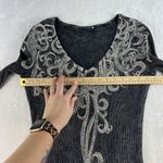 Vocal VTG L Large Top Black Ribbed Embellished Studs Y2K Dark Fairy Goth Punk Photo 5