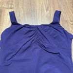 Lands' End  Womens Dark Purple One Piece Swim Suit Underwire Size 8P Petite NEW Photo 2