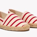 Soludos Womens The Original Espadrille Red Striped Beach Slip Ons Size 7/7.5 NIB Photo 0