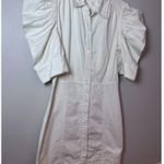 Frame  Gillian Puff Sleeve Cotton Mini Dress in Cream/Ecru size Small $398 NWT Photo 5