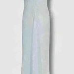 Badgley Mischka Collection Blue Sequin Iridescent Gown Dress Size 0 MSRP $660 Photo 1