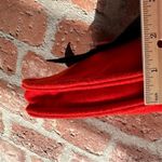 Shiraleah red and black felt flowered short handle purse clutch Photo 11