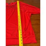 Faded Glory  Women's Red Sequined Blouse Top 3/4 Sleeve Size 1X 16W Photo 7