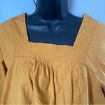 Madewell Yellow Long Sleeve Bib Collar Blouse Photo 1
