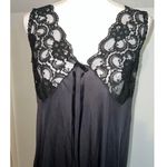 Frederick's of Hollywood Old Hollywood Super dainty Vintage Black Nylon Maxi Gown. Sz large Photo 1