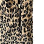 Calvin Klein Sherpa Full Zip Faux Fun Leopard Print Soft Sleeveless Vest Sz M Photo 3