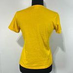 Calvin Klein Jeans Semi-Crop Yellow V-Neck Top Size M Women’s Yellow Logo Photo 3