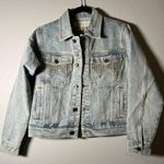 Saltwater Luxe  crystal Light Blue Denim Jacket with rhinestone Details Photo 0