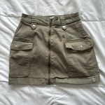 SO Olive Green Mini Skirt with Pockets Photo 0