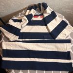 IZOD  Navy and White Striped Sweatshirt M loose fit rugby stripes M Photo 6