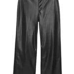 Old Navy NWOT  Women’s Wide Leg Faux Leather Pants Plus Size 20 Black High Rise Photo 2