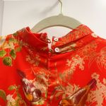 Forever 21 Bird with flower orange dress with neck bow tie Photo 4