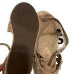 Schutz Taupe Laceup Espadrille Flats w/ Dustbag Size 7 Photo 5