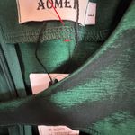 АОМЕІ Elegant Green Dress with Polka Dot Long Sleeves Size Large Photo 9