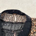 Free People ‎ Paloma Floral Button Up Blouse Top Black Long Sleeve Size Small Photo 5