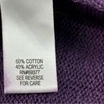 Croft & Barrow Women's Solid Purple
Cable-Knit Sweater 3/4 sleeve L Photo 4
