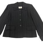 Kasper for A.S.L. Women's Size 6 Pinstripe Blazer Professional Casual Black Photo 12