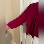Tommy Hilfiger  Womens Pintuck Chiffon Blouse Wineberry Pink Size XL Photo 5