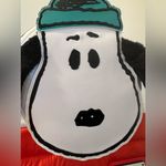 Lounge Fly  Peanuts Snoopy Puffer Jacket Snow Day Winter Figural Mini Backpack NWT Photo 1