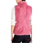 J.Crew Faux Fur Sleeveless Vest Pockets Zip Up Closure Lined Small Guava Berry Photo 4