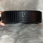 A New Day Black Alligator Print Structured Mini Crescent Tote Handbag from . NWT Photo 11