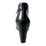 Ecco Sculptured 75 Low Cut Black Leather Ankle Booties 38 Side Zip Block Heel Size 7 Photo 4