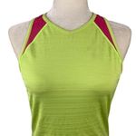 Athleta  Racerback Workout Tank Top S Neon Yellow Pink Sleeveless Athletic Gym Photo 1