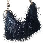 Badgley Mischka  Feather black with gold hardware evening handbag Photo 3
